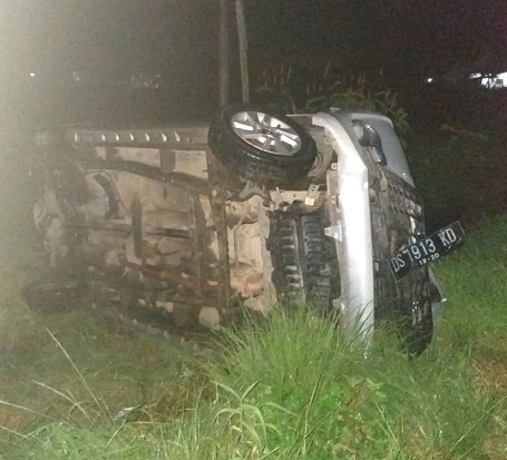 (Laka tunggal di jalan poros SP2, Nabire Barat/Dok.Alberto)