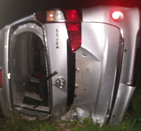 (Laka tunggal di jalan poros SP2, Nabire Barat/Dok.Alberto)