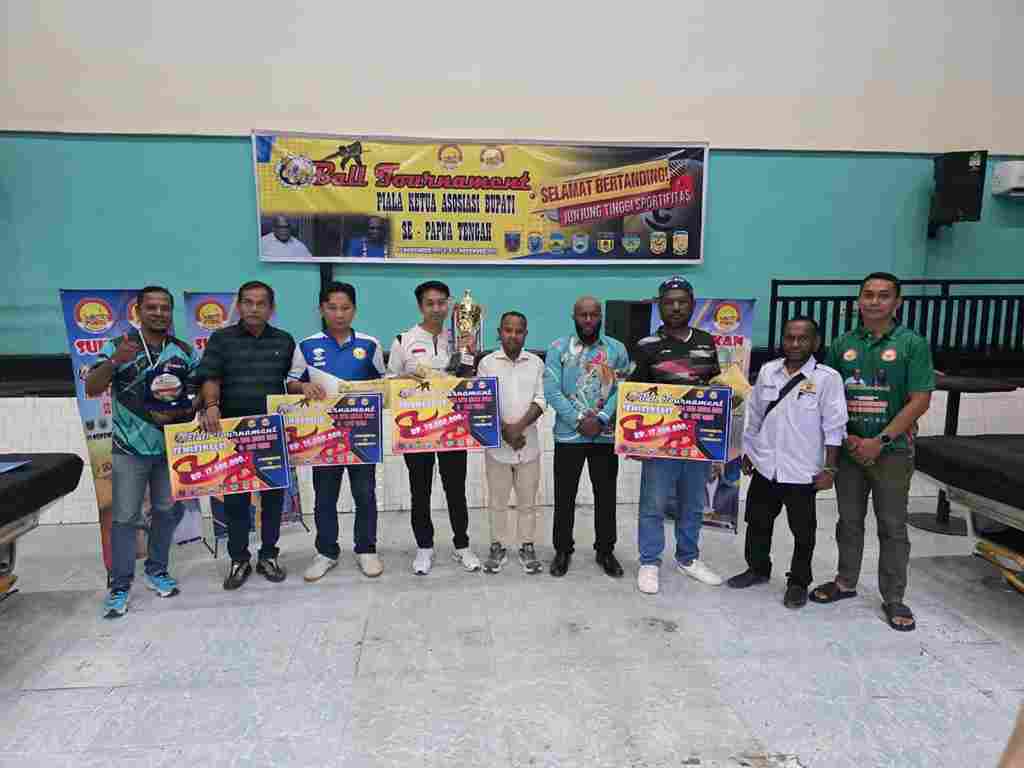 Turnamen Biliar Piala Ketua Asosiasi Bupati se-Papua Tengah Resmi Ditutup, Ini Daftar Juaranya