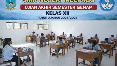 (Siswa Kelas XII SMA Negeri Meepago Jalani UAS Genap 2025/2026)