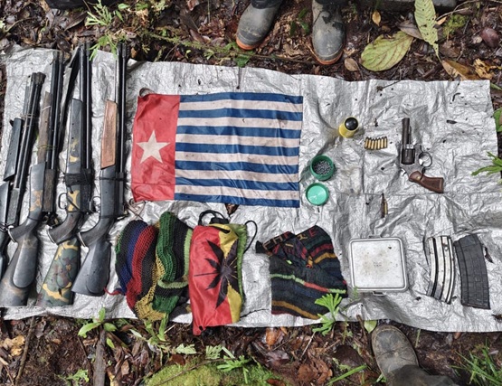(TNI Temukan Markas OPM di Nduga, Senjata dan Amunisi Diamankan)