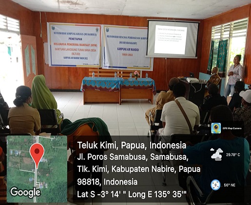 Musrenbangkam Kampung Air Mandiri, Distrik Teluk Kimi, Nabire, Tahun Anggaran 2022