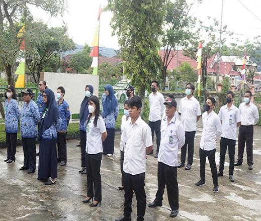 Apel Bersama & Penyerahan Satya Lencana Dalam Rangka HUT RI ke-77 di Kemenag Nabire