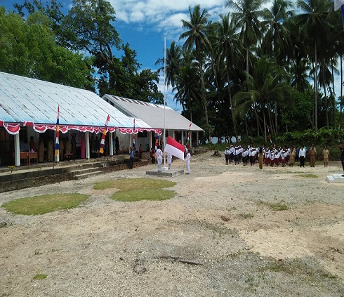 Upacara Peringatan HUT Kemerdekaan RI ke-77 di Distrik Moora Nabire Berjalan Lancar