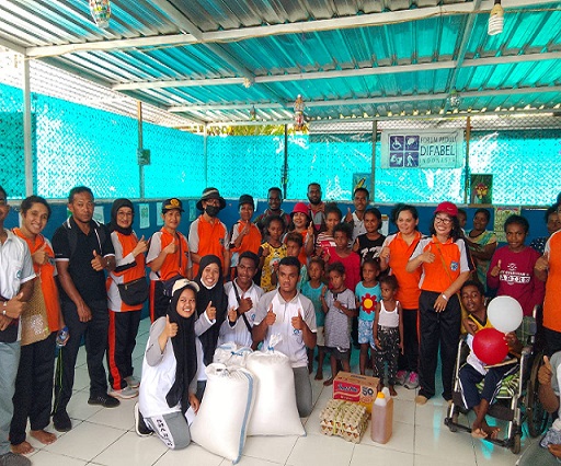 Kunjungan Kasih ke Yayasan Peduli Difabel Nabire Dalam Rangka HUT SMA Negeri 1 Nabire