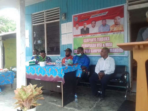 Lima Calon Kepala Kampung Air Mandidi Sampaikan Visi & Misi Kepada Warga