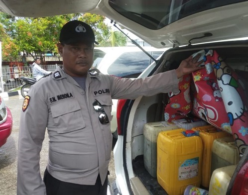 Aparat Polres Biak Amankan Sejumlah Mobil Nangka