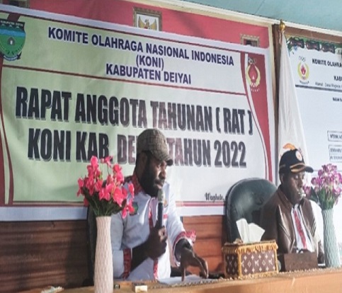 KONI Deiyai Gelar Rapat Anggota Tahunan Tahun 2022