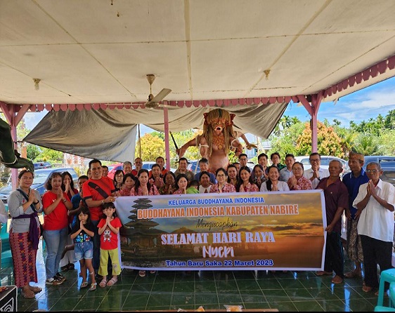Songsong Hari Raya Nyepi 2023, KBI Nabire Anjangsana ke Pura Puja Dewata
