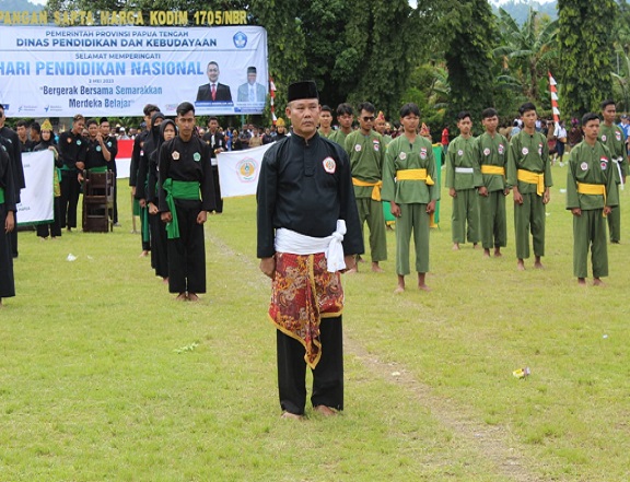 Ikatan Pencak Silat Indonesia (IPSI) Nabire Meriahkan Upacara Hardiknas 2023