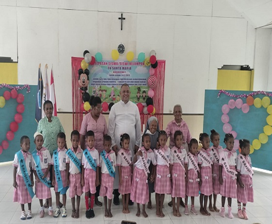 Acara Pelepasan 16 Peserta Didik TK Santa Maria Bukit Meriam Nabire Angkatan I Tahun 2023
