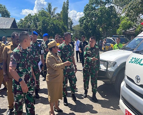 Persiapan Kunjungan Wapres, Pj.Gubernur Papua Tengah Bersama Danrem 173/PVB dan Dandim 1705/Nabire Lakukan Apel Gelar Kendaraan VVIP