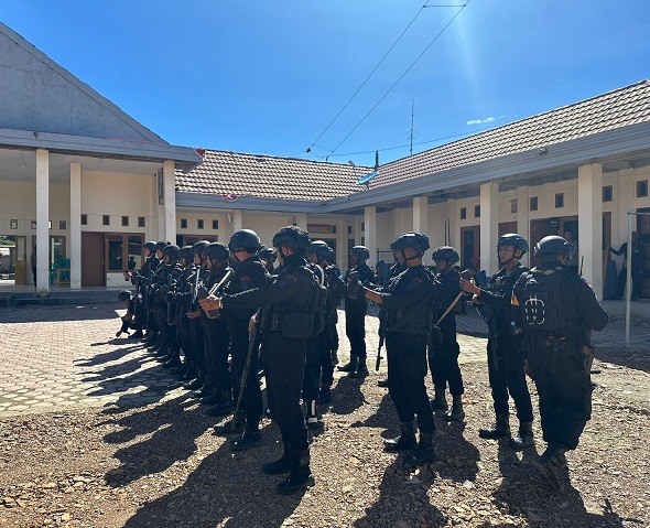 Tingkatkan Keamanan, 1 SST Brimob Yon A Polda Papua Tiba di Dogiyai