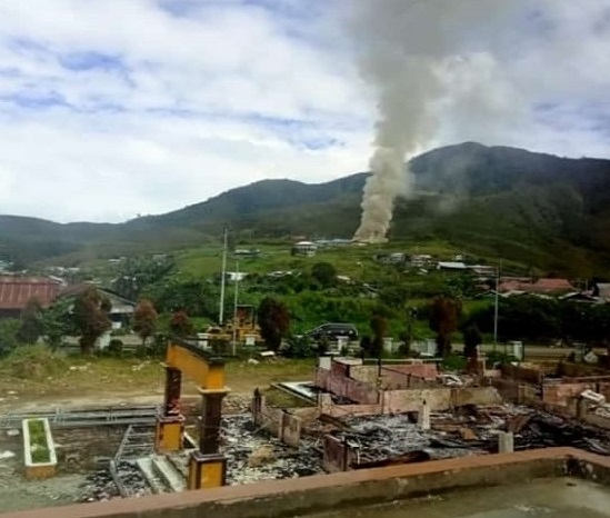 Delapan Unit Rumah Tinggal di Kampung Ekemanida Dogiyai Papua Tengah Terbakar Senin Siang
