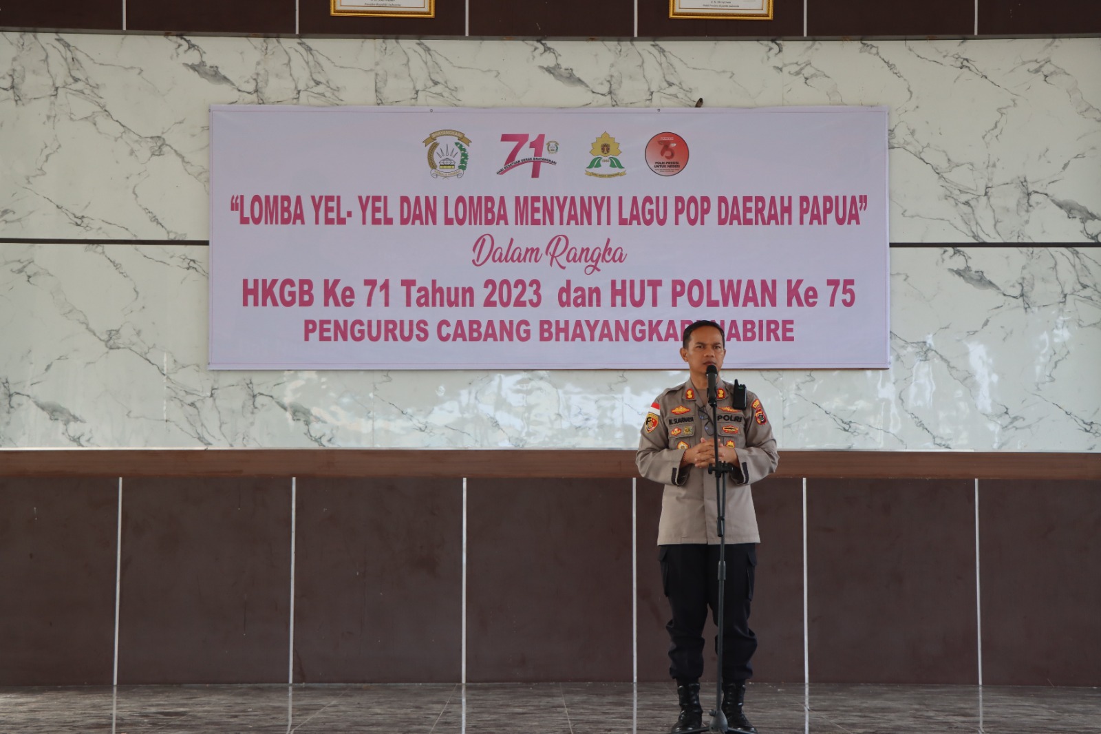 HUT Polwan Ke-75 dan HKGB Ke-71, Polres Nabire Gelar Lomba UMKM dan Acara Seni