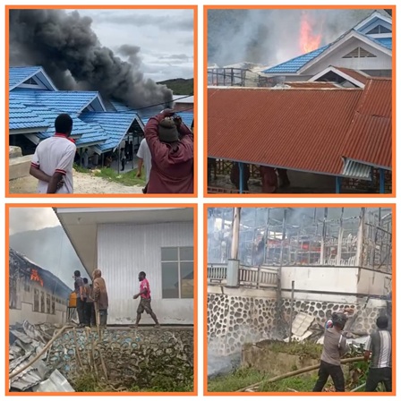 (Kebakaran di RSUD Madi Paniai/dok.berbagai sumber)