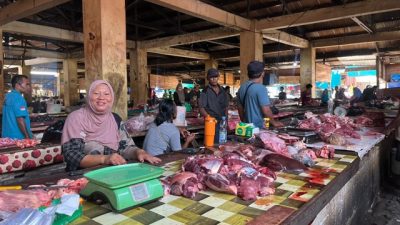 (H-1 Idul Adha 1447 H, Warga Nabire Padati Pasar Sentral Kalibobo, Penjualan Daging Sapi Sepi)