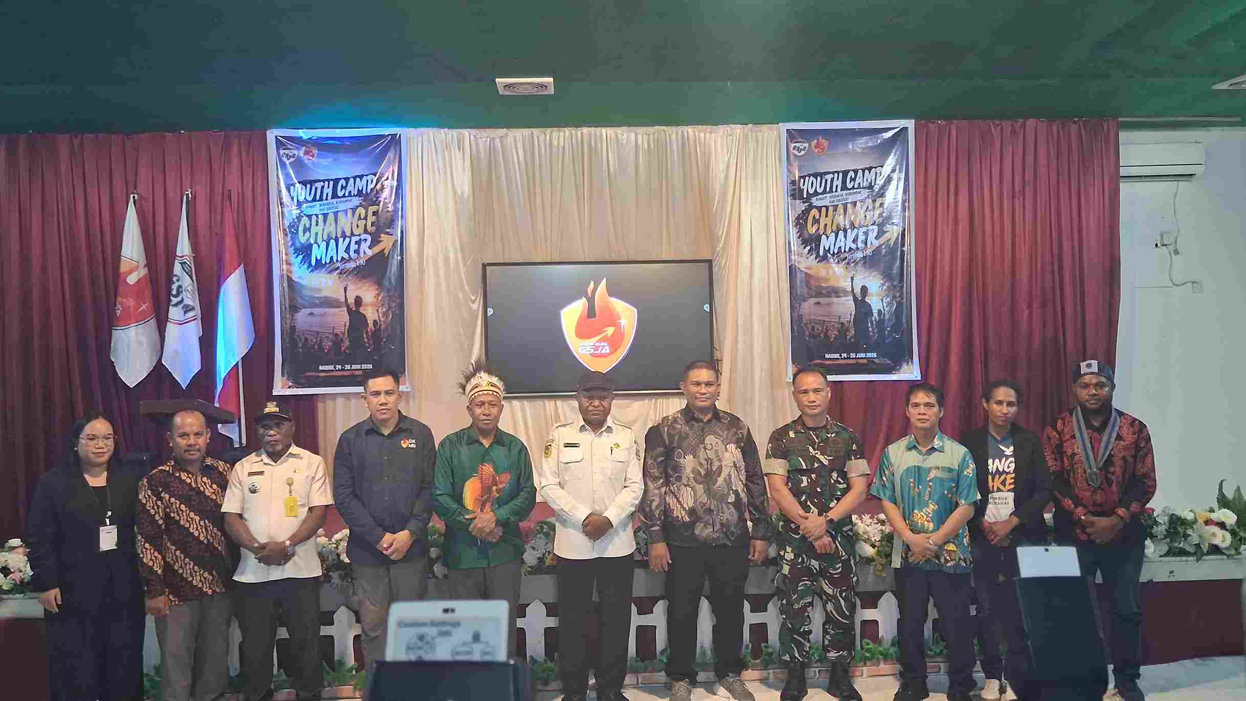 Gubernur Meki Nawipa Ajak Pemuda GSJA Papua Tengah Jadi Change Maker di Youth Camp 2026