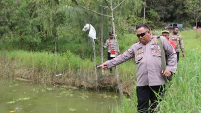 (Polres Paniai Siapkan Pembibitan Ikan dan Sayuran di Bibida, Warga Sambut Positif)