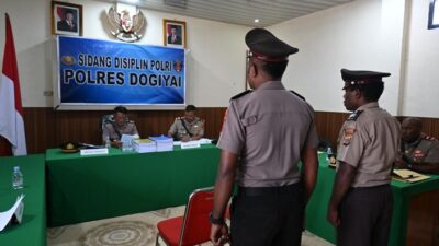 (Polres Dogiyai Beri Sanksi kepada 19 Personel Mangkir, Mulai Teguran hingga Demosi)