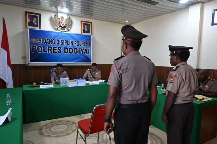 (Polres Dogiyai Beri Sanksi kepada 19 Personel Mangkir, Mulai Teguran hingga Demosi)