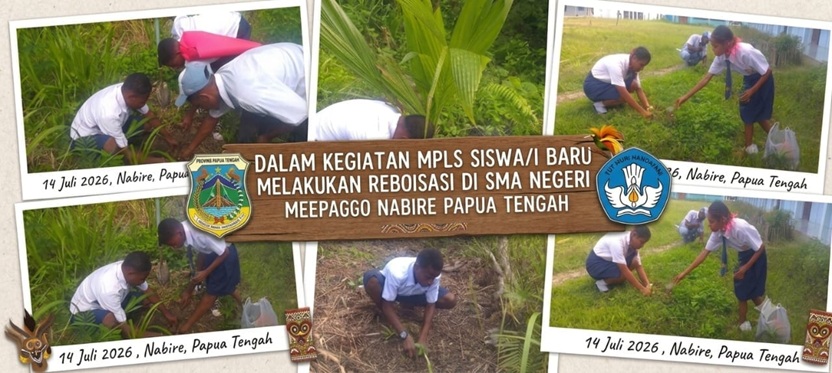 (MPLS SMA Negeri Meepago Nabire Diisi Aksi Reboisasi, Siswa Baru Tanam Pohon dan Belajar Peduli Lingkungan)