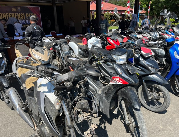 (Barang bukti curanmor di Nabire)