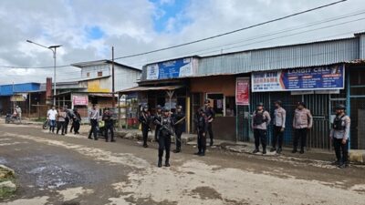 (Ciptakan Kamtibmas Kondusif, Polres Dogiyai Gelar KRYD di Sejumlah Titik Moanemani)