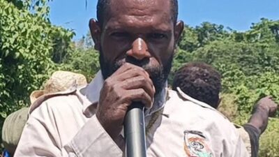 (Ketua DPW Tani Merdeka Provinsi Papua Tengah, Aser Yogi)