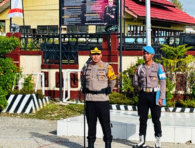 Jelang HUT RI, Kapolres Paniai Beri Arahan Tegas kepada Seluruh Personel