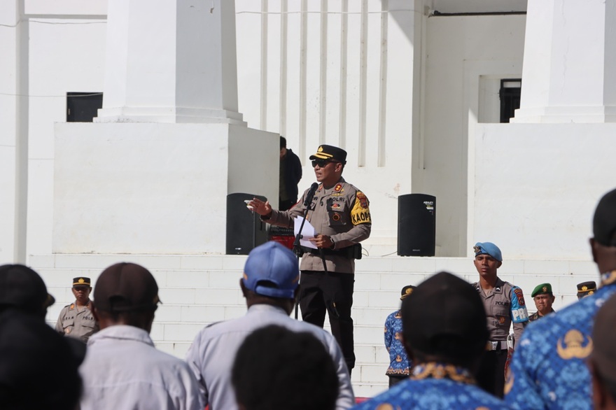 Apel Gabungan di Paniai, Kapolres Soroti Pengelolaan Dana Desa
