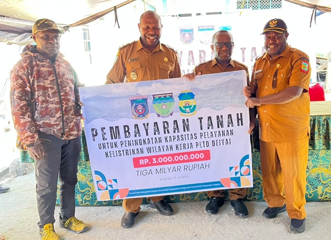 (Tiga Kabupaten di Papua Tengah Patungan Rp3 Miliar, Status Lahan PLTD Deiyai Akhirnya Tuntas)
