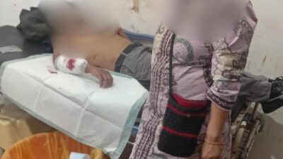 (Siang Bolong di Enarotali! Tukang Ojek Jadi Korban Pembacokan oleh OTK/foto.kiriman warga)