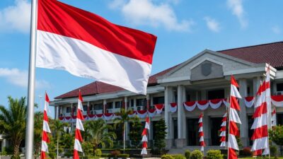 (Sambut HUT RI ke-81, Bupati Nabire Instruksikan Pemasangan Bendera Merah Putih Selama Sebulan)