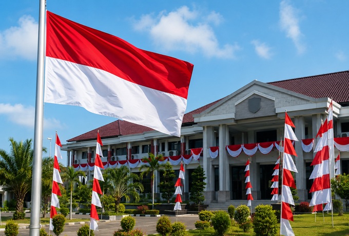 (Sambut HUT RI ke-81, Bupati Nabire Instruksikan Pemasangan Bendera Merah Putih Selama Sebulan)