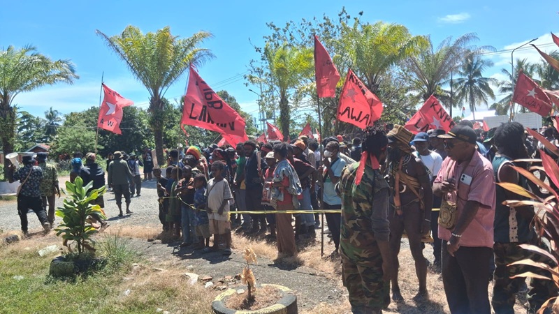 (Aksi Demo, Aksi Demo KNPB, Komite Nasional Papua Barat (KNPB), Polda Papua Tengah)