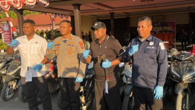 (Geng Kapak Diringkus, 62 Motor Berhasil Diamankan, Polisi Minta Warga Nabire Cek Kendaraannya)