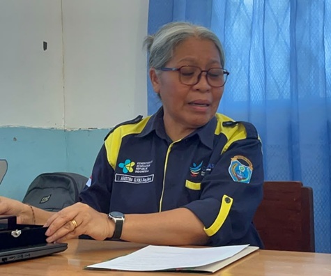 (Kepala Bidang Pencegahan dan Pengendalian Penyakit (P2P) Dinas Kesehatan Kabupaten Nabire, Agustina Elvin, S.Kep., Ns)
