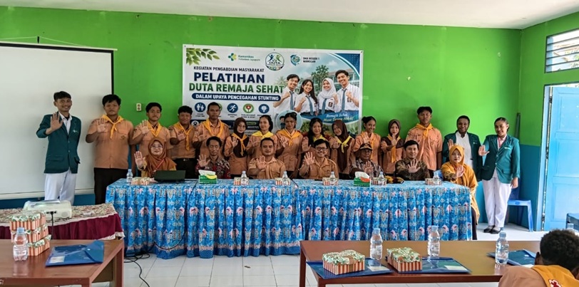 (Pelatihan Duta Remaja Sehat Digelar di Wanggar, Poltekkes Kemenkes Jayapura Kampus Nabire Perkuat Upaya Cegah Stunting)
