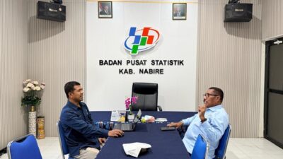 (Kepala BPS Nabire Terima Kunjungan Wakil Ketua II DPR Papua Tengah, Bahas Data Pertumbuhan Ekonomi)