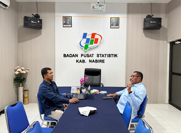 (Kepala BPS Nabire Terima Kunjungan Wakil Ketua II DPR Papua Tengah, Bahas Data Pertumbuhan Ekonomi)