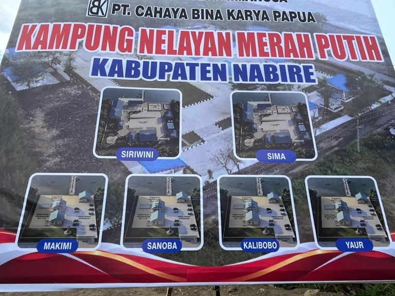 Kampung Nelayan Merah Putih Dibangun di 6 Lokasi Nabire, Siriwini Jadi Proyek Perdana