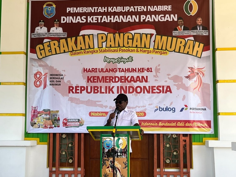 (Bupati Nabire Dorong Ketahanan Pangan Lokal, Jangan Bergantung pada Pasokan dari Luar Daerah)