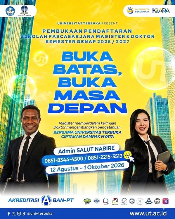 (Pendaftaran S2 dan S3 Universitas Terbuka Semester Genap 2026/2027 Resmi Dibuka)