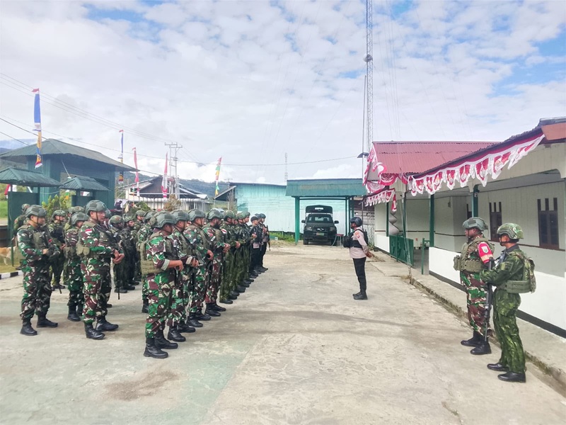 (Antisipasi Imbas Aksi Demo di Nabire, TNI-Polri dan Satgas 405 Perketat Kesiagaan di Mapia)