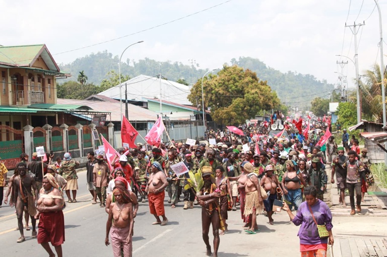 (KNPB Turun ke Jalan di Nabire, Ini Aspirasi yang Disampaikan ke DPR Papua Tengah)