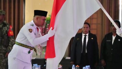 (30 Putra-Putri Puncak Jaya Dikukuhkan Jadi Paskibra HUT ke-81 RI)