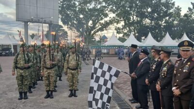 (Jelang HUT ke-81 RI, Bupati Mimika Johannes Rettob Pimpin Upacara Taptu)