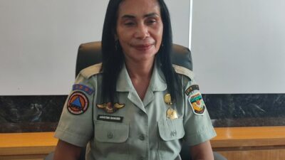 (Kepala BPBD Mimika, Agustina Rahaded)