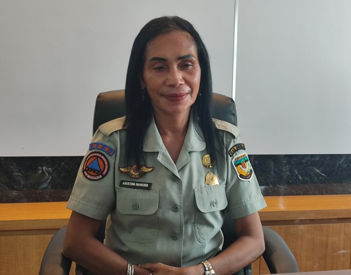 (Kepala BPBD Mimika, Agustina Rahaded)